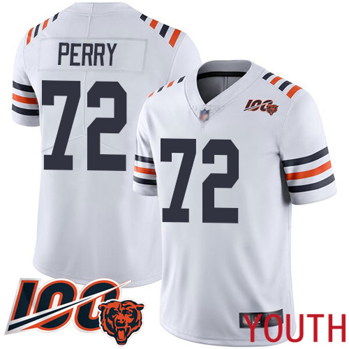 Chicago Bears Limited White Youth William Perry Jersey NFL Football 72 100th Season